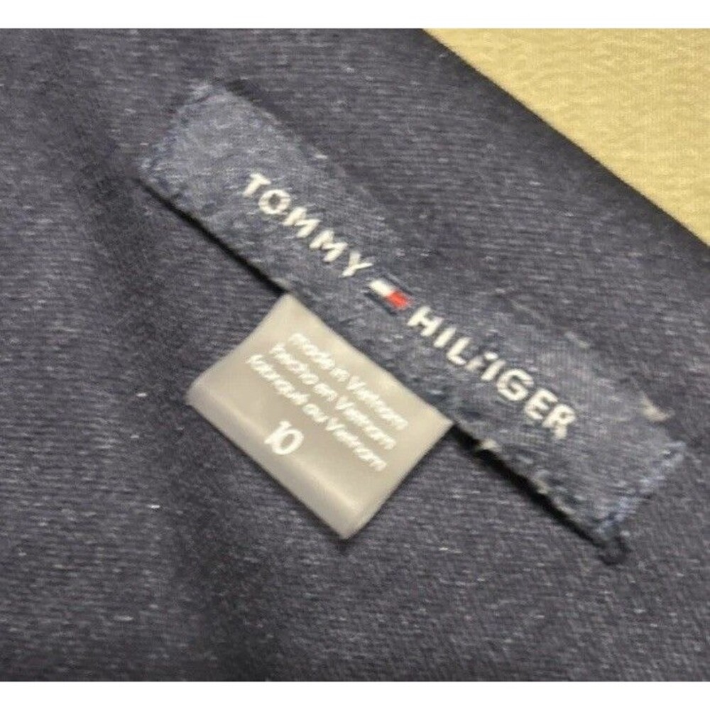 Tommy Hilfiger Navy Blue V-Neck Smocked Waist Sleeveless Maxi Dress Sz 10 - Picture 3 of 6